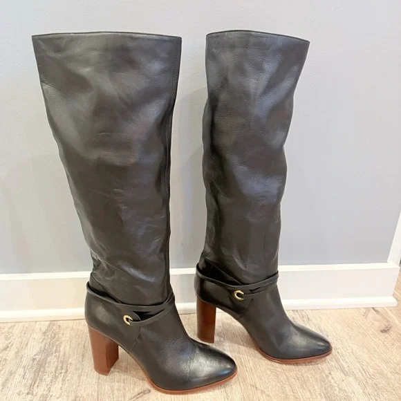 LK Bennett Black Leather Heeled Boots NEW - Picture 7 of 16